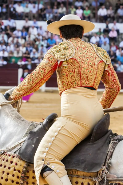 Picador torero, lancero cuyo trabajo es debilitar el toro — Foto de Stock