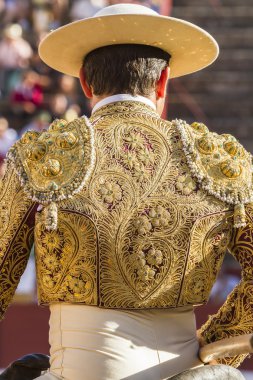 Picador Boğa güreşçisi, işi Bull'un nec zayıflatmak için olan lancer