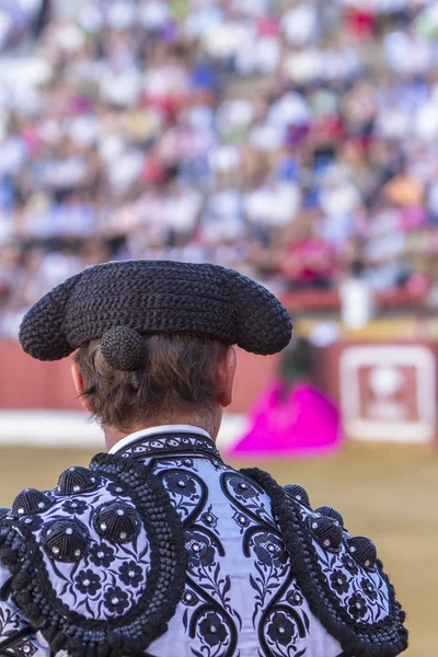 Detalj av Pigtail, i Xix-talet tjurfäktare lämnades — Stockfoto