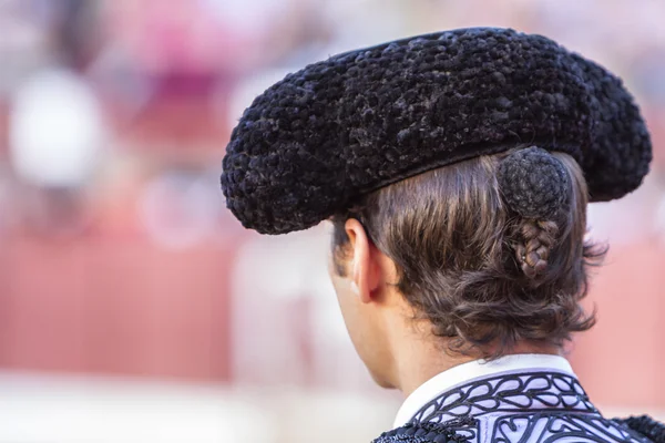 Detail of Pigtail, in the XIX century the bullfighters were left — Stock Photo, Image