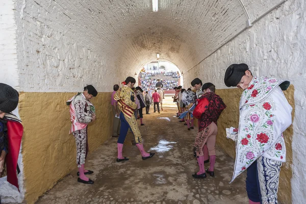 Matador na paseillo lub początkowe parada walki byków w Andújar — Zdjęcie stockowe