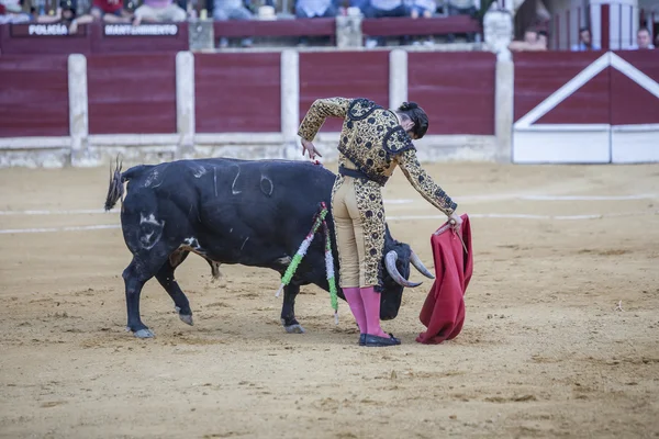 Le torero espagnol Morante de la Puebla corrida avec t — Photo