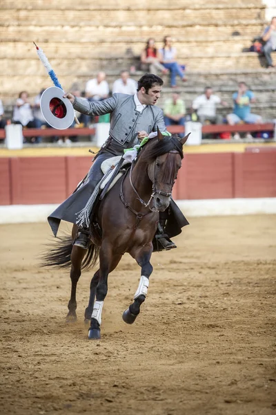 Alvaro Montes, bullfighter na koniu hiszpańskim, Ubeda, Jaen, Sp — Zdjęcie stockowe