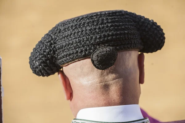 Detail of Pigtail, in the XIX century the bullfighters were left — Stock Photo, Image