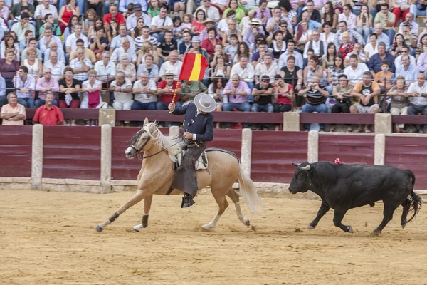 Fermin Bohorquez, at sırtında boğa güreşçisi, Ubeda, Jaen, — Stok fotoğraf