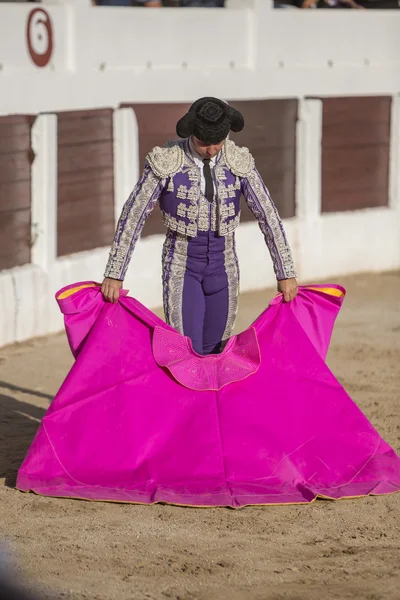 Tauromachie espagnole avec la béquille dans les arènes de Linares, Espagne — Photo
