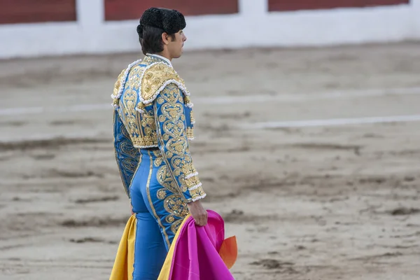 Hiszpański bullfighter Miguel Angel Perera walki byków z th — Zdjęcie stockowe