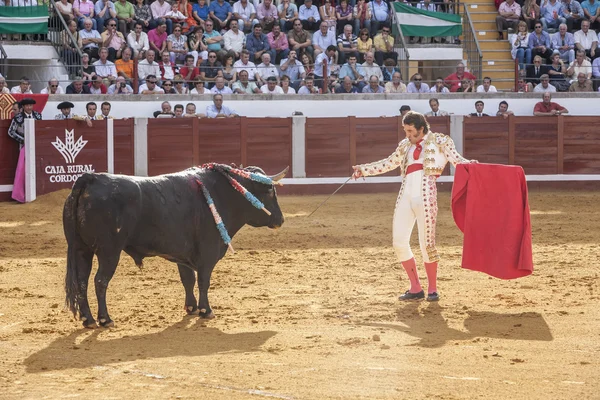 O toureiro espanhol Juan Jose Padilla touradas com o — Fotografia de Stock