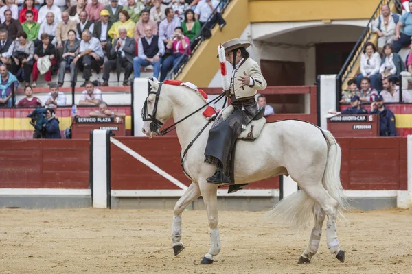 Diego Ventura, at sırtında matador İspanyolca, Jaen, İspanya — Stok fotoğraf