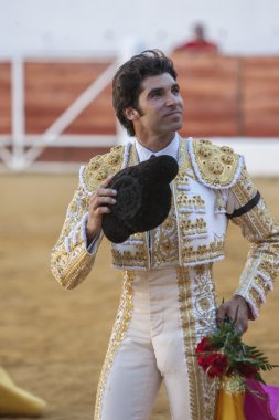 İspanyolca Boğa güreşçisi Cayetano Rivera şeref dönüm için
