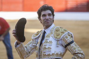 The Spanish Bullfighter Cayetano Rivera to the turning of honour clipart