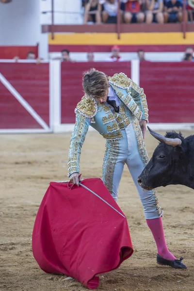 Der spanische Stierkämpfer manuell escribano stierkampf mit dem c — Stockfoto