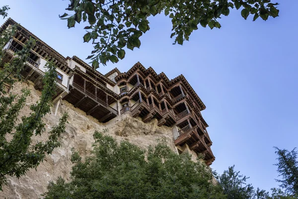 Hängande hus (Casas Colgadas) i Cuenca, Castilla La Mancha, Spanien — Stockfoto