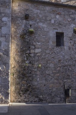 akşam Cuenca katedralinin yan sokak detay, Cuenca, İspanya