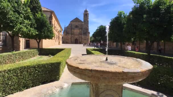 Mooie el Salvador kapel in Ubeda, Spanje — Stockvideo