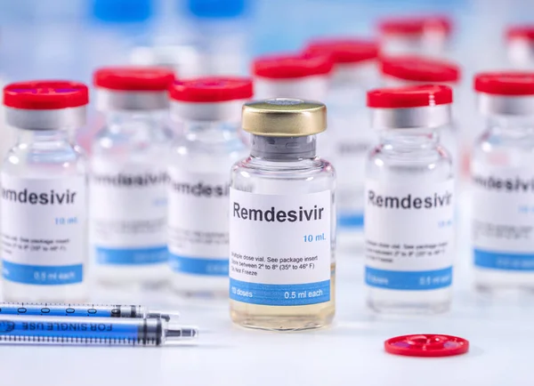 Medicamento Preparado Para Personas Afectadas Por Covid Remdesivir Antiviral Profiláctico —  Fotos de Stock