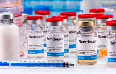 Covid-19 'dan etkilenen insanlar için hazırlanmış ilaçlar, Remdesivir zaten deneysel kullanımda olan, kavramsal görüntüde olan virüse karşı seçici bir antiviral koruyucu.