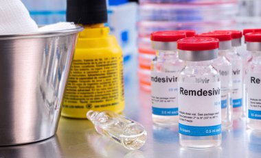 Covid-19 'dan etkilenen insanlar için hazırlanmış ilaçlar, Remdesivir zaten deneysel kullanımda olan, kavramsal görüntüde olan virüse karşı seçici bir antiviral koruyucu.