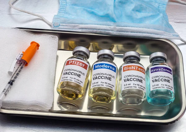 Verschillende Vaccins Van Verschillende Laboratoria Met Een Hoge Werkzaamheid Tegen — Stockfoto