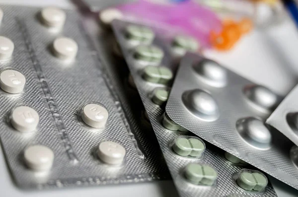 Several Blister Paca Pills Conceptual Image — Stock Photo, Image