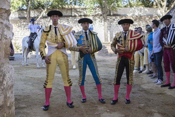 Bullfighters Jimenez Fortes, Javier Castaño and Antonio Ferrera — Stock Photo, Image