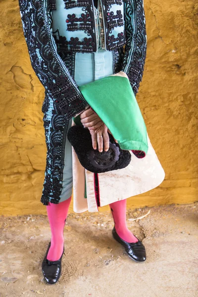 Bullfighter at the paseillo or initial parade Bullfight at Anduj — Stock Photo, Image