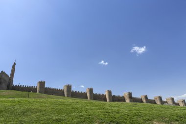 İspanya avila şehir surlarının görünümü