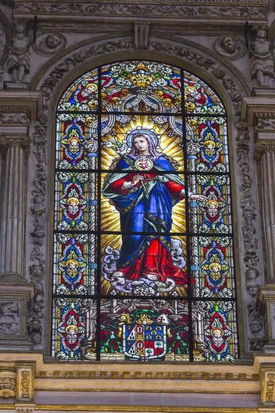 Detalhe do vitral da mesquita da catedral de Córdoba — Fotografia de Stock