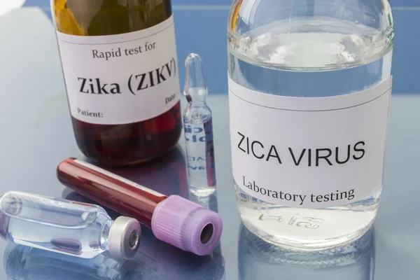 Pruebas para la investigación del virus Zica (ZIKV), concepto de remedio para la salud — Foto de Stock