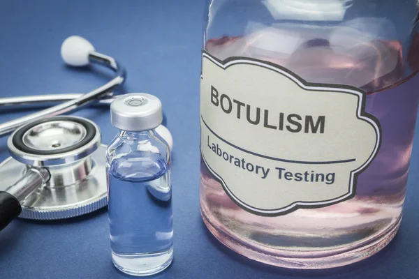 Ukázka botulismus v laboratoři, koncepce zdravotnictví — Stock fotografie