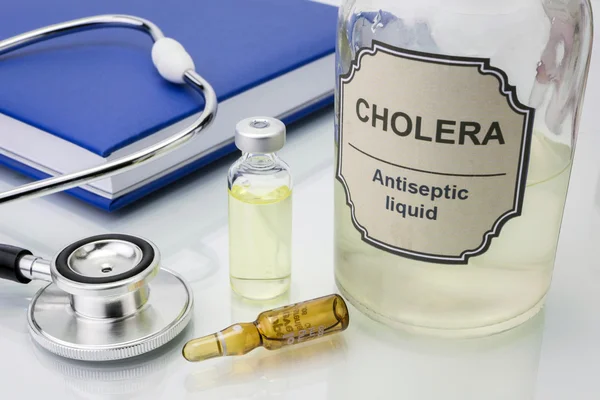 Muestra del laboratorio del cholerain, concepto de salud — Foto de Stock