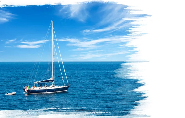 Painting of luxury yatch — Stock Photo, Image