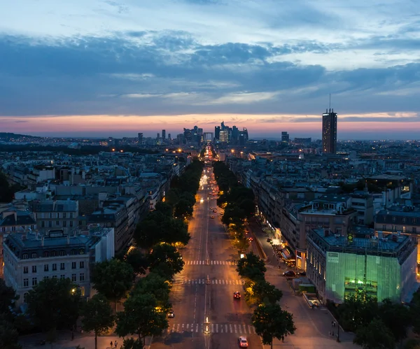 Воздушный вид на Ле Дефенс, Париж, Франция — стоковое фото