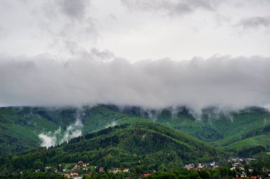 dağ, peyzaj, bulutlar  