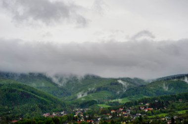 dağ, peyzaj, bulutlar  