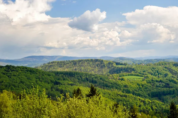 dağ, peyzaj, bulutlar  