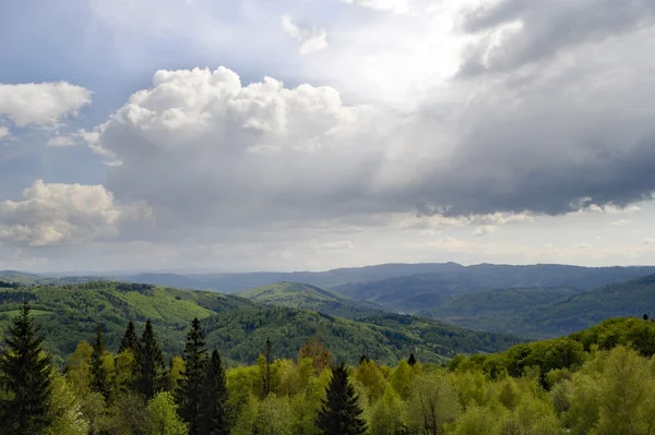 dağ, peyzaj, bulutlar  