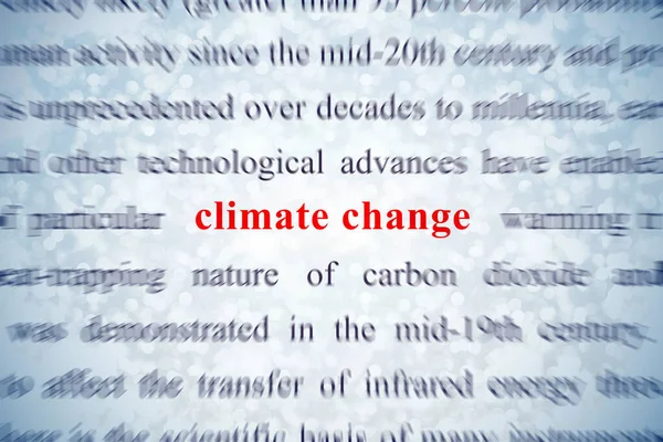 Climate Change Word Concept Focus — 图库照片