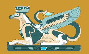 illustratittion of Atlantis sphinx clipart