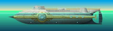 Nautilus submarine of Captain Nemo clipart