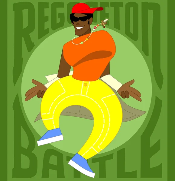 yeşil zemin üzerine Reggaeton dansçı