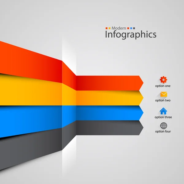 Modernes, farbenfrohes Design der Infografik. Vektorillustration — Stockvektor