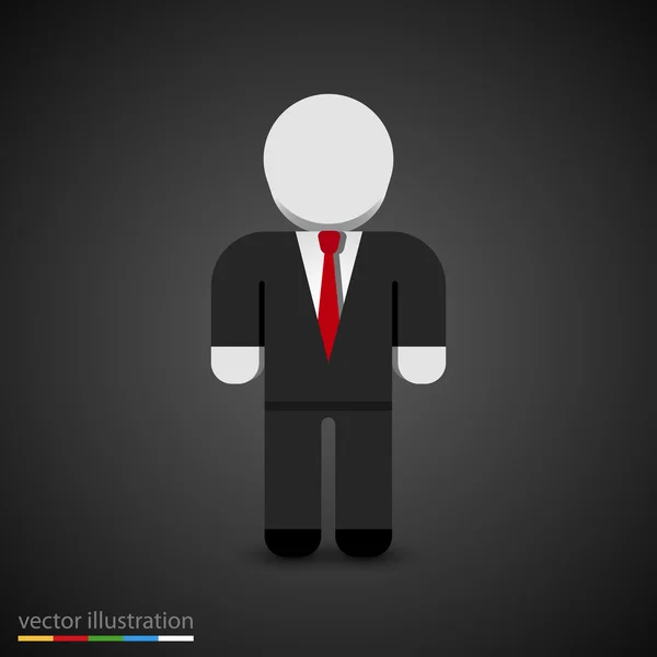 Man in tuxedo sign. Businessman icon — Stock Vector
