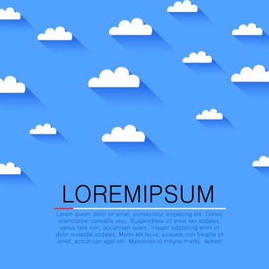 Düz bulut modern arka plan temiz.