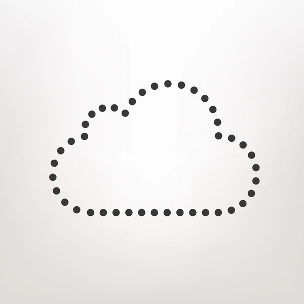 Cloud ikon, prickar design stil. Vektor illustration. — Stock vektor