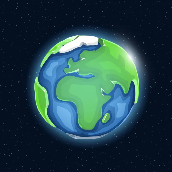 Réaliste belle planète Terre globe . — Image vectorielle