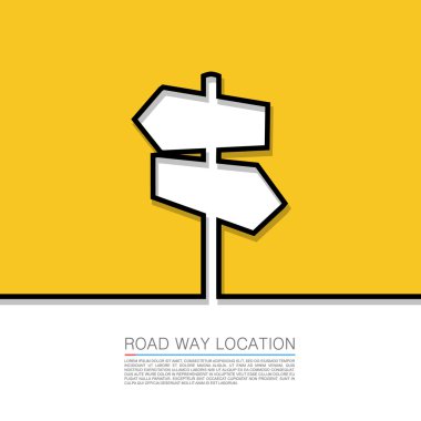 Yön ok işareti, Vektör soyut arka plan ile .