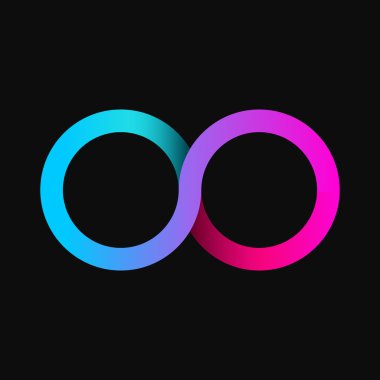 Renkli sonsuz iş logo. Sonsuzluk kavramı. Vektör çizim.