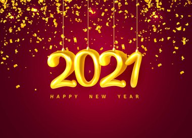 Mutlu 2021 'ler, bayram kapağı festivali. Vektör