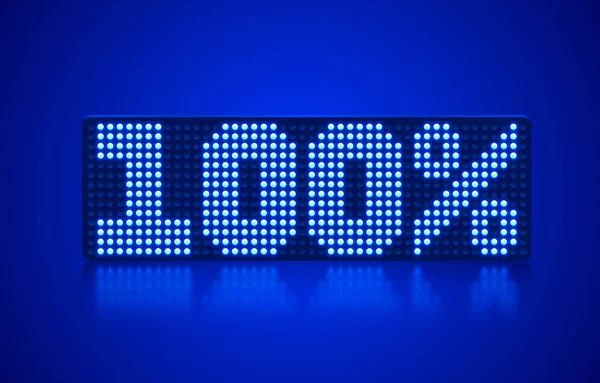 Neon keret 100 ki szöveges banner. Éjszakai tábla. Vektor — Stock Vector